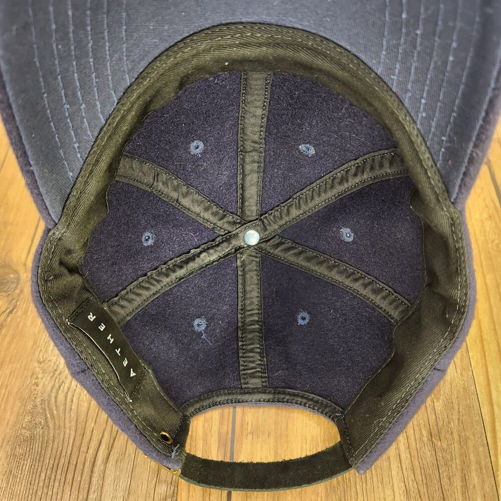 Aether Wool Hat Total Eclipse Blue Strapback Merino Wicking Baseball Dad Cap USA - Picture 8 of 9
